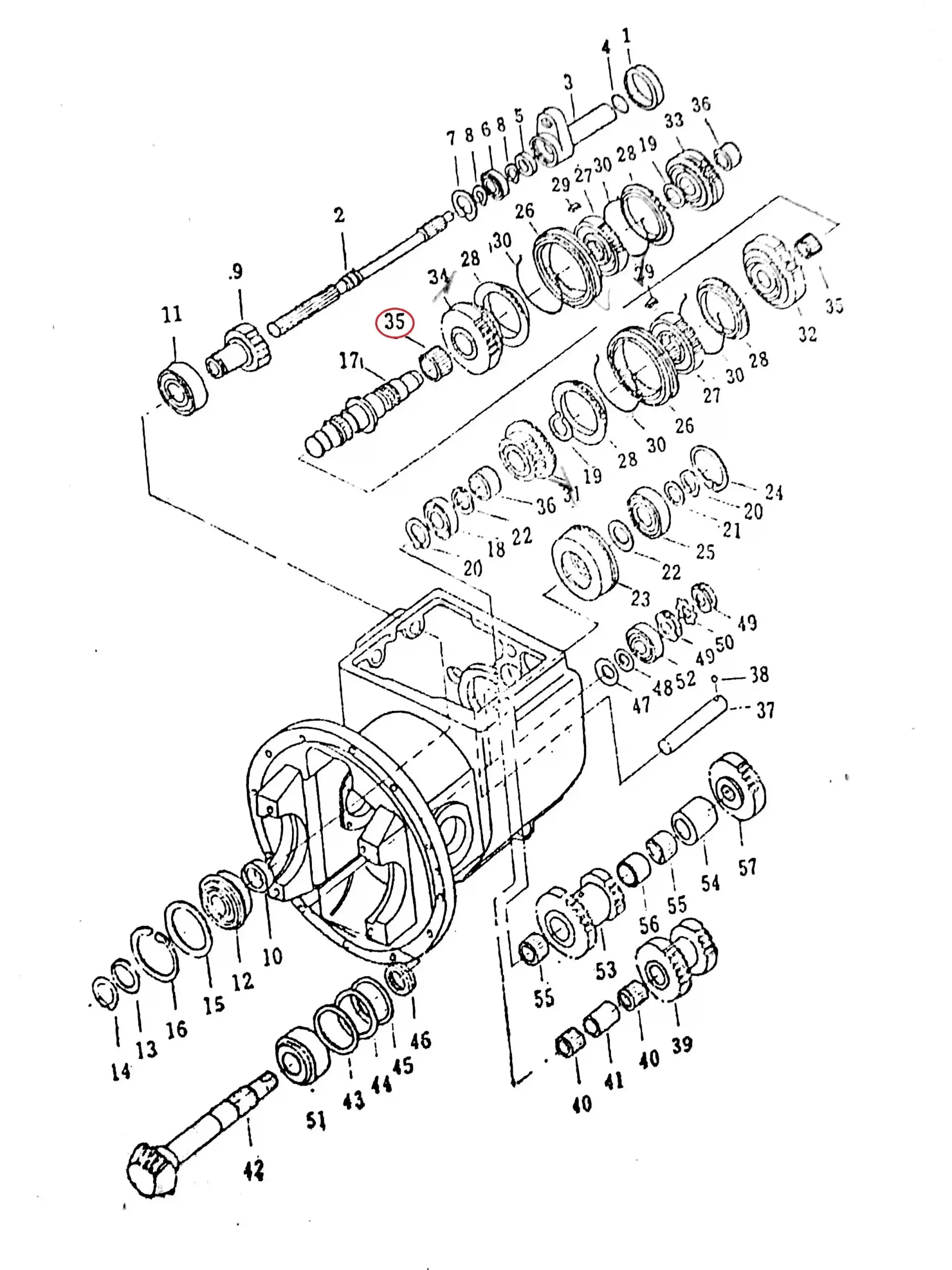 Diagram reference for Millat Massey Ferguson Tractor Spare Part 3 BEA RING NEEDLE 12103381200342281 H - Massey Ferguson tractor spare part