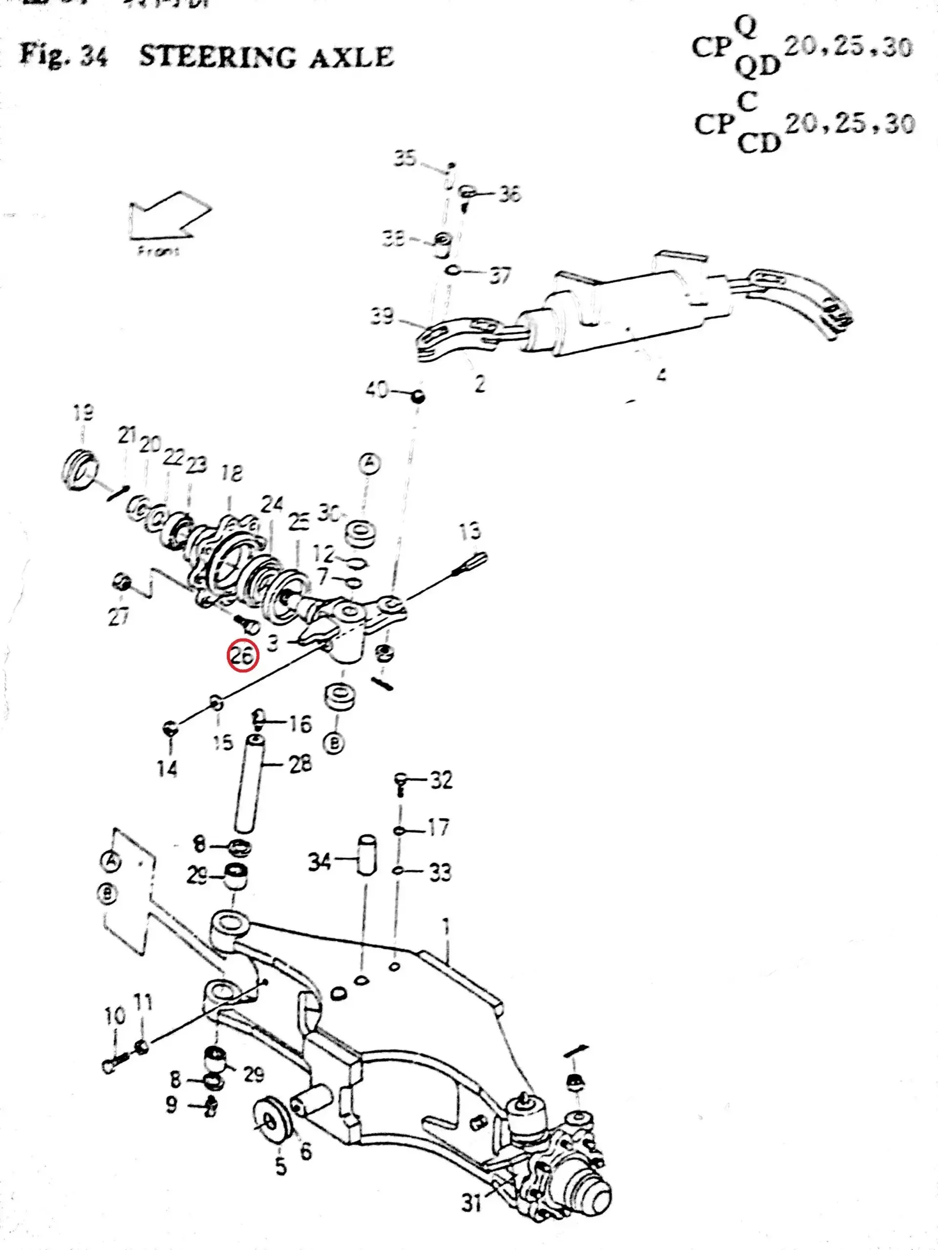 Diagram reference for Millat Massey Ferguson Tractor Spare Part 8 HUB BOLT 16100882365432041 H - Massey Ferguson tractor spare part