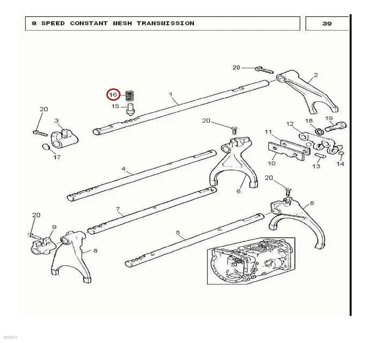 Millat Massey Ferguson Tractor Spare Part SP RING SHIFTERRAIL 12173112173 - Massey Ferguson tractor spare part
