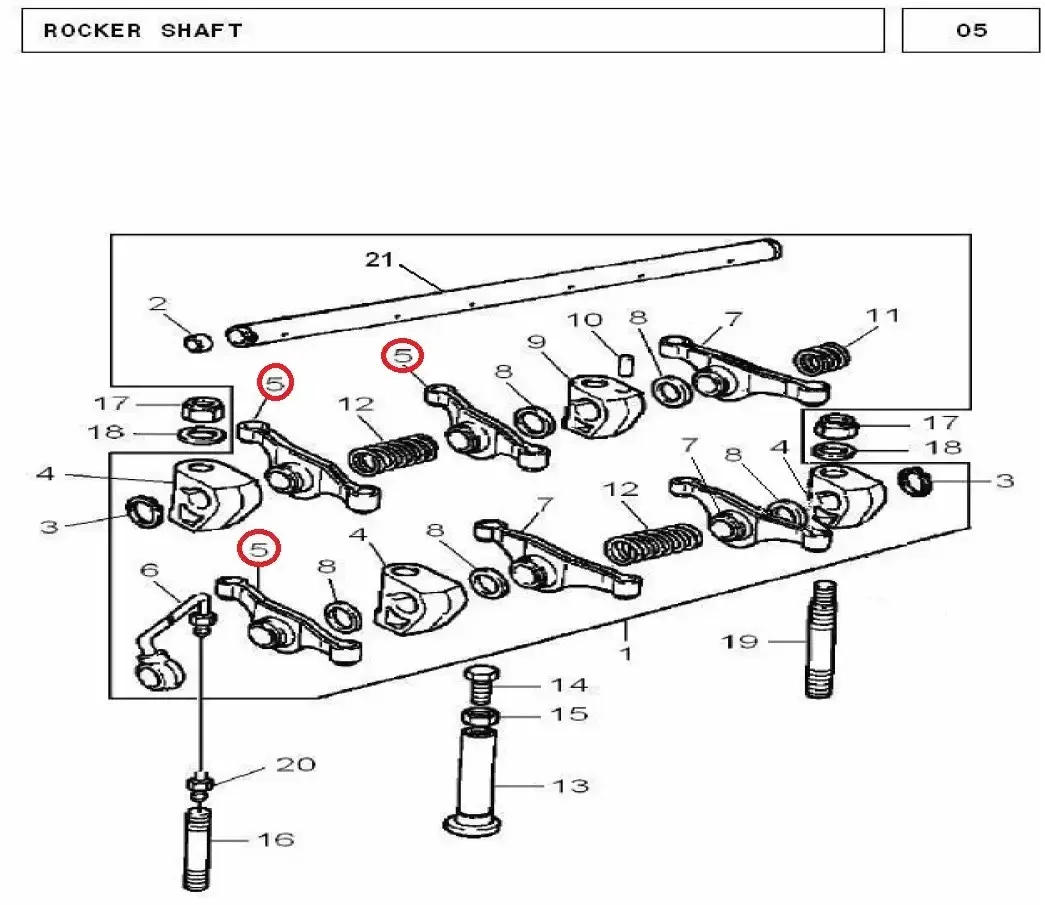 Diagram reference for Millat Massey Ferguson Tractor Spare Part LEVER 1816713737 A 031 - Massey Ferguson tractor spare part