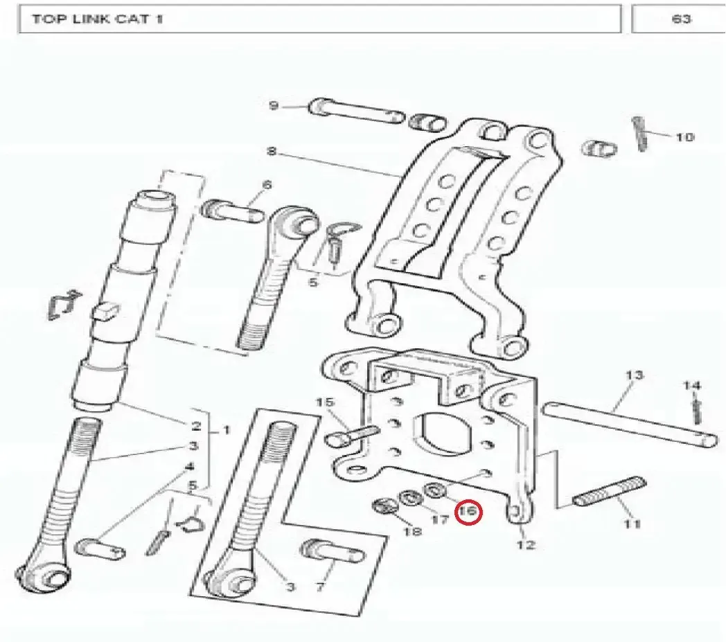 Diagram reference for Millat Massey Ferguson Tractor Spare Part 5 SPACER 2530051253005 - Massey Ferguson tractor spare part