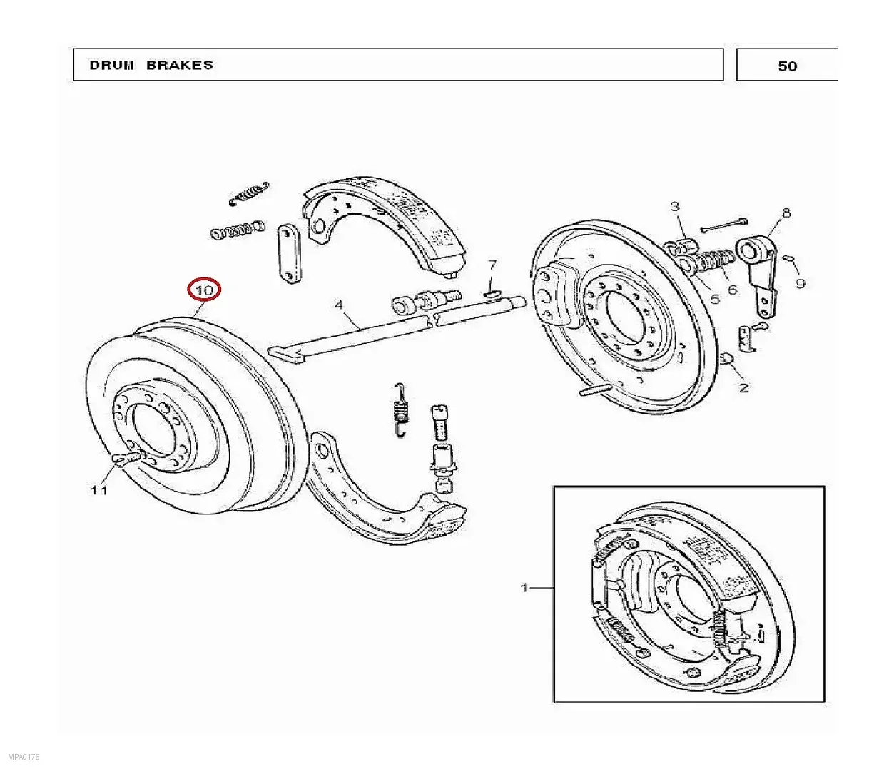 Millat Massey Ferguson Tractor Spare Part DRUMBRAKE MF 240 101041827707 - Massey Ferguson tractor spare part