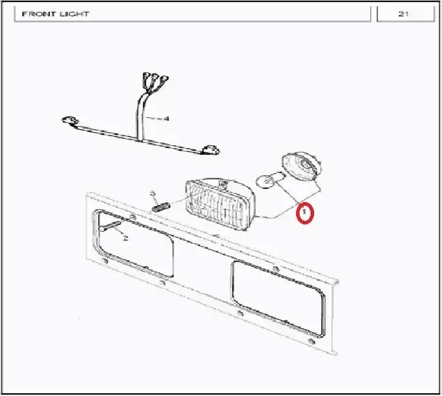 Diagram reference for Millat Massey Ferguson Tractor Spare Part 6 HEADLAMP 35320611693944 - Massey Ferguson tractor spare part
