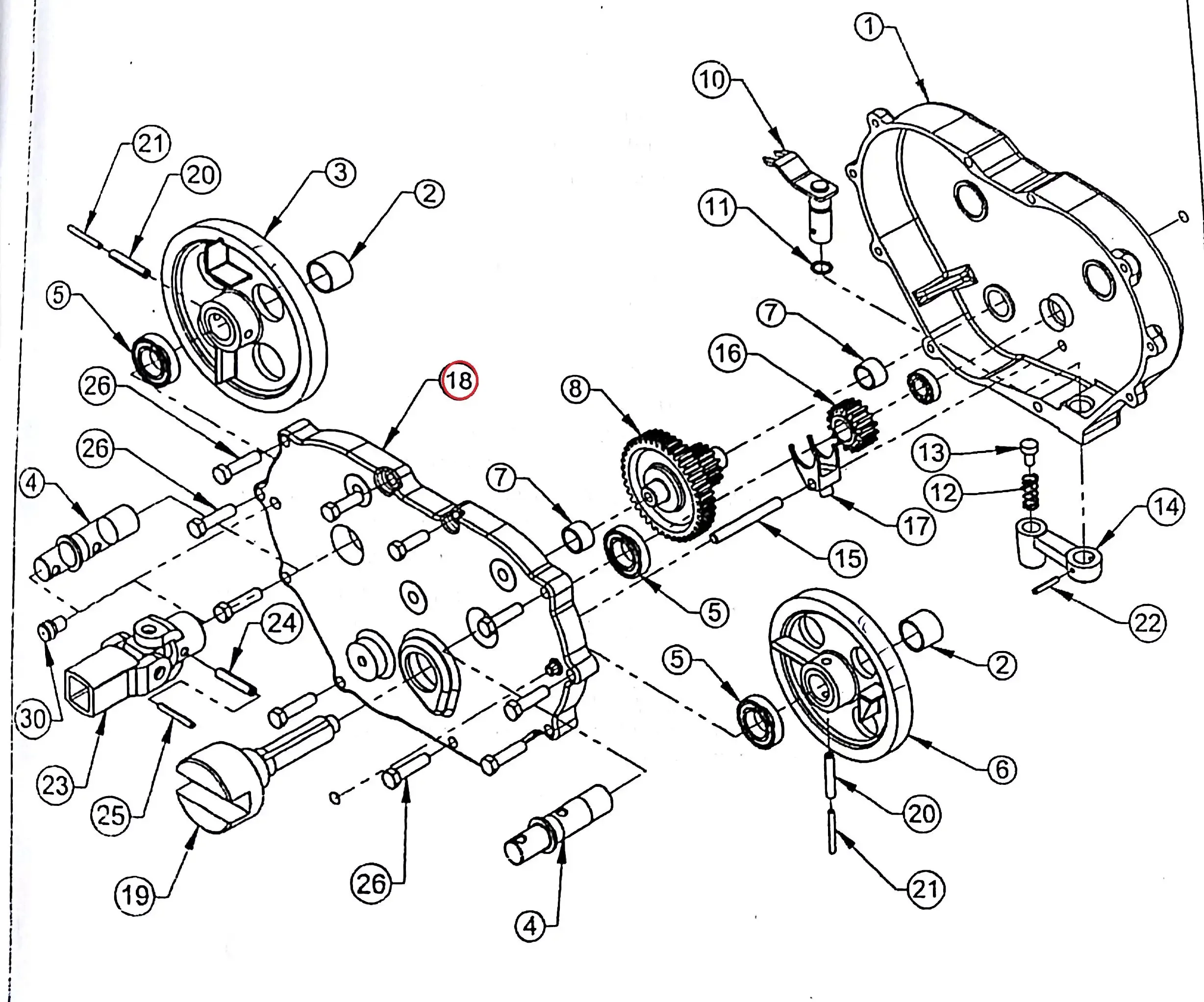 Diagram reference for Millat Massey Ferguson Tractor Spare Part 2 TRANSMISSION HOUSING BT COVER 5135602425560242 - Massey Ferguson tractor spare part