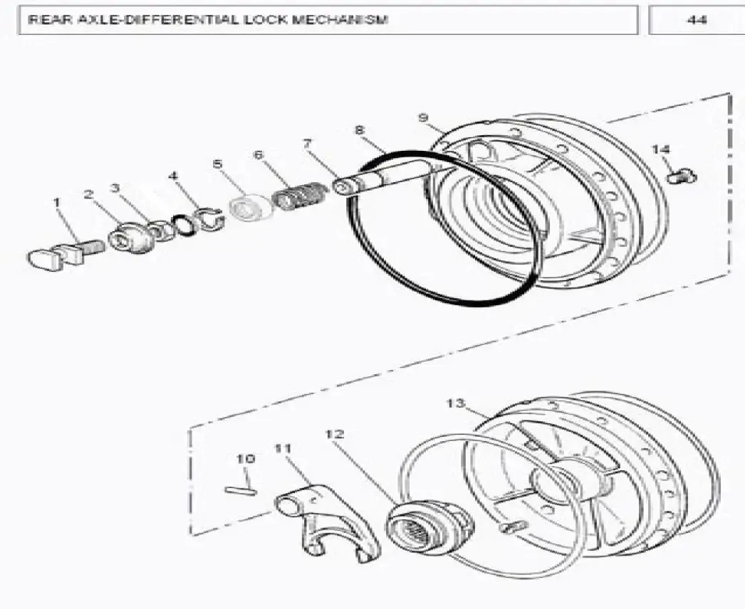 Diagram reference for Millat Massey Ferguson Tractor Spare Part 5 RING SNAP 7330651733065 - Massey Ferguson tractor spare part