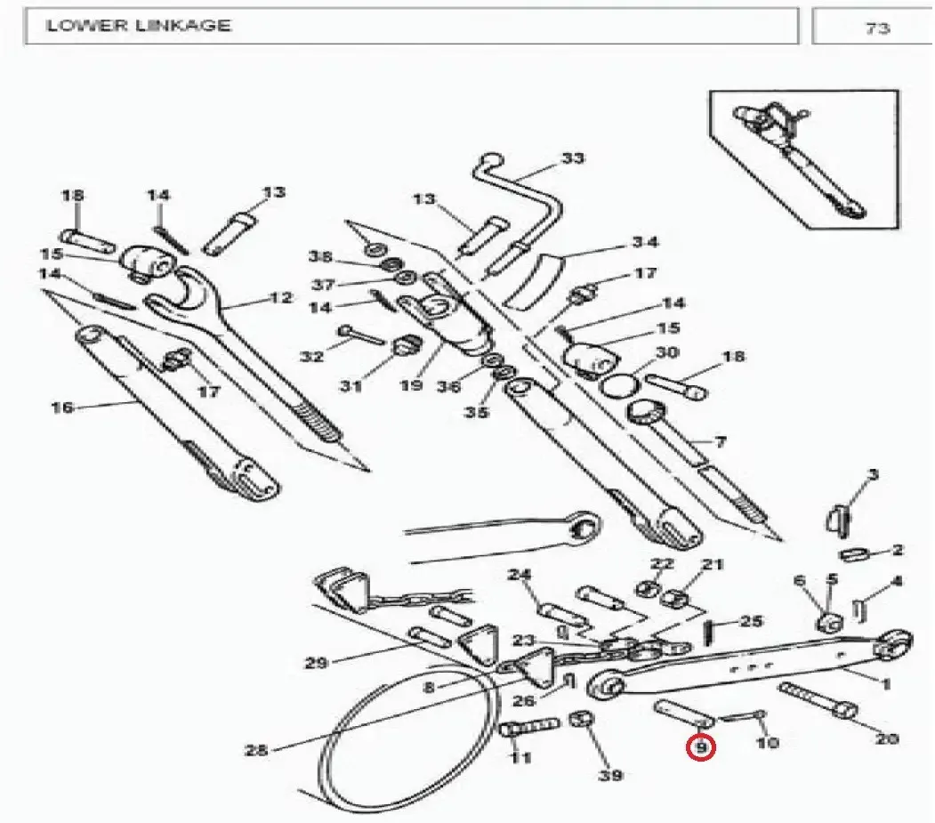 Diagram reference for Millat Massey Ferguson Tractor Spare Part 0 TUBE PIN 25314011695314 - Massey Ferguson tractor spare part