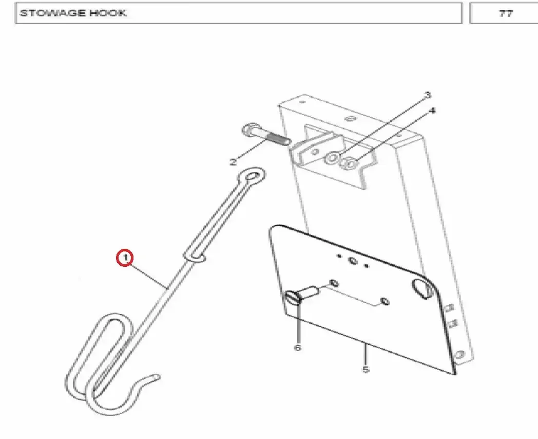 Diagram reference for Millat Massey Ferguson Tractor Spare Part 0 HOOKTOPLINK 38554305011809938 - Massey Ferguson tractor spare part