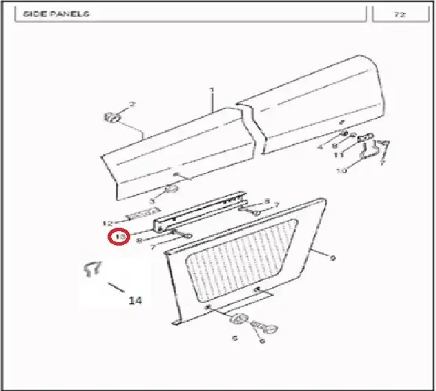 Diagram reference for Millat Massey Ferguson Tractor Spare Part SIDECHANNELLH - Massey Ferguson tractor spare part