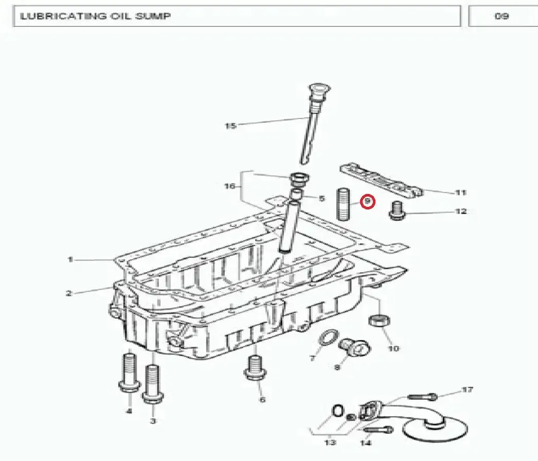 Diagram reference for Millat Massey Ferguson Tractor Spare Part 7 STUDSUMP 3753851832371183237 - Massey Ferguson tractor spare part
