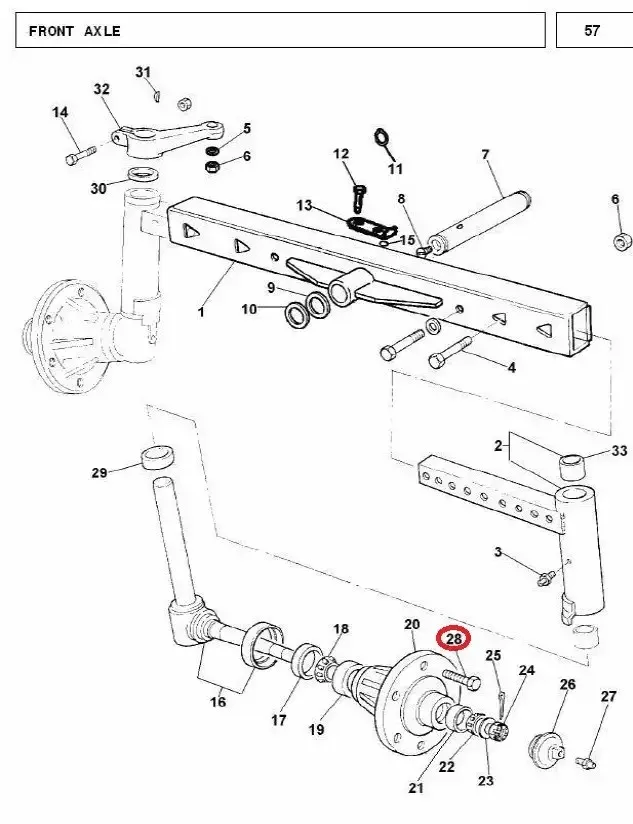 Diagram reference for Millat Massey Ferguson Tractor Spare Part BOLT 140721887135 - Massey Ferguson tractor spare part