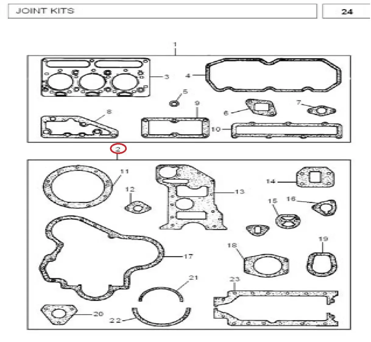 Diagram reference for Millat Massey Ferguson Tractor Spare Part 9 JOINT 18306911830693682 A 008 - Massey Ferguson tractor spare part