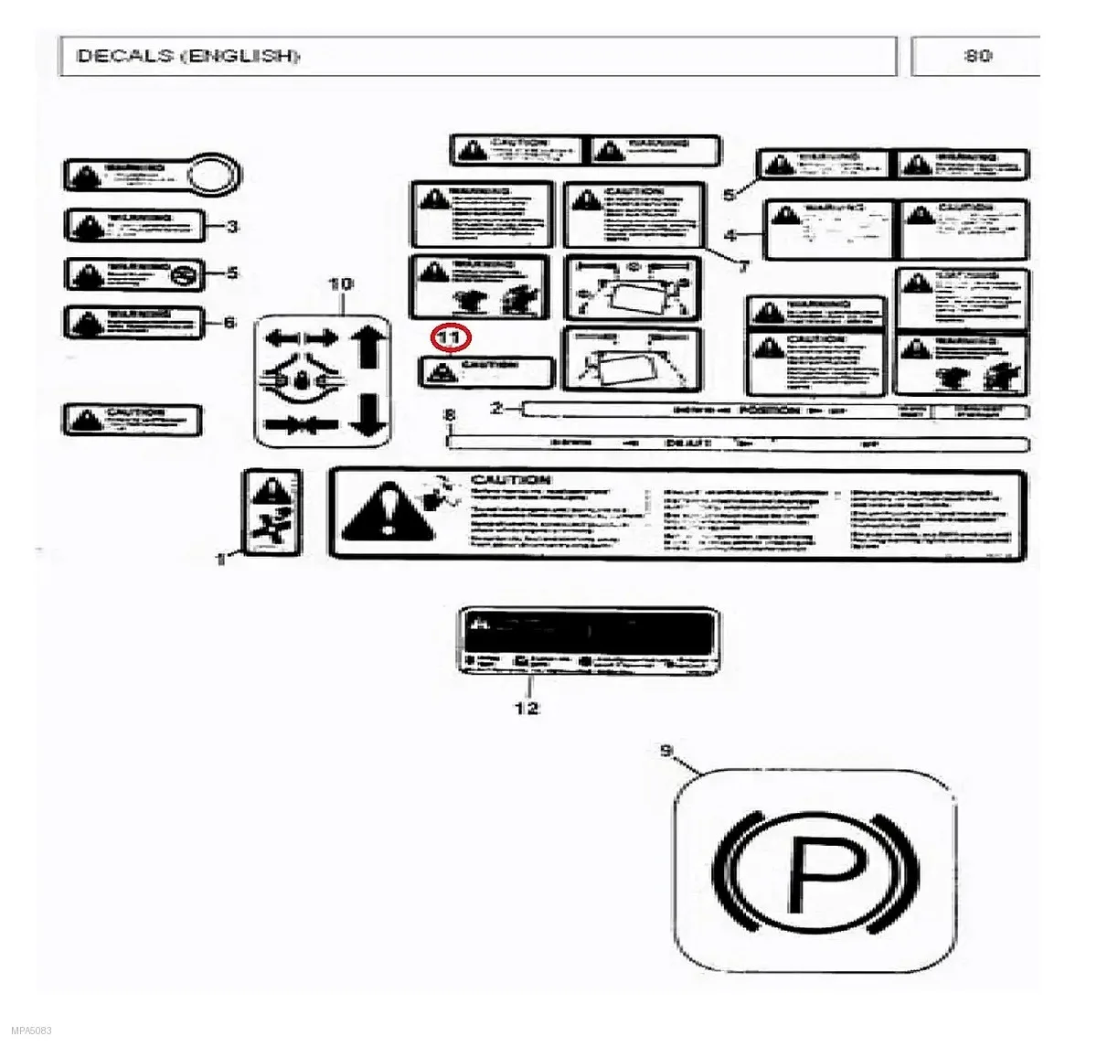 Millat Massey Ferguson Tractor Spare Part DECALELECT 3596761 M 1 MF 375 P 33019133019 - Massey Ferguson tractor spare part
