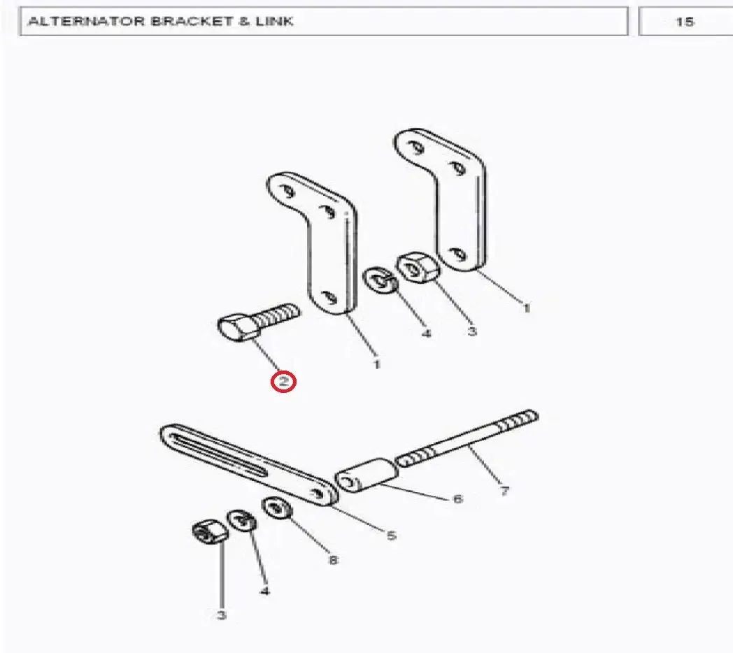 Diagram reference for Millat Massey Ferguson Tractor Spare Part 4 SCREW 185104196243 - Massey Ferguson tractor spare part