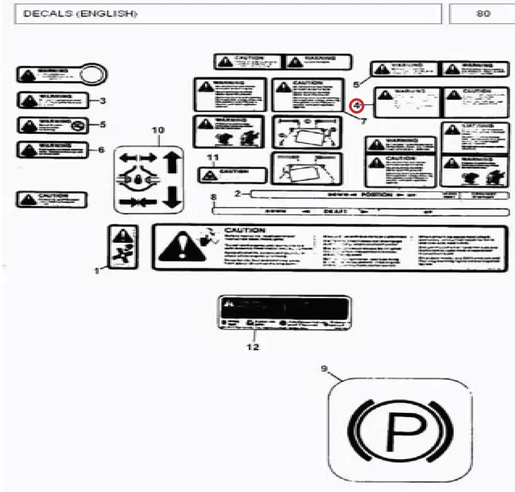 Diagram reference for Millat Massey Ferguson Tractor Spare Part 2 DECALREARWARNING 3330021333002 - Massey Ferguson tractor spare part
