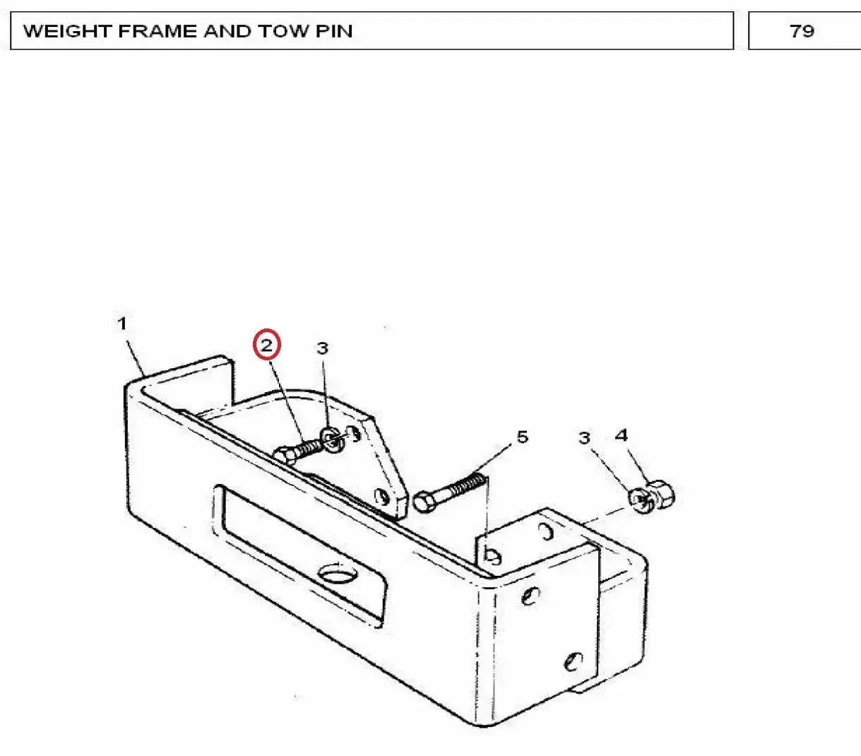Diagram reference for Millat Massey Ferguson Tractor Spare Part BOLT FRAME 24085022185022 - Massey Ferguson tractor spare part