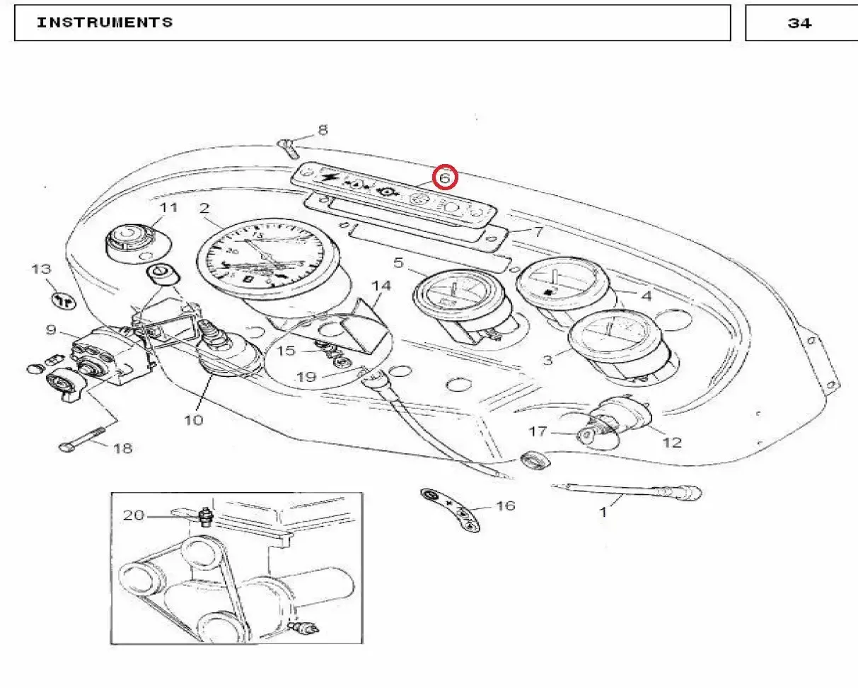 Diagram reference for Millat Massey Ferguson Tractor Spare Part LENSINPNL MF 240 2901311663555 - Massey Ferguson tractor spare part