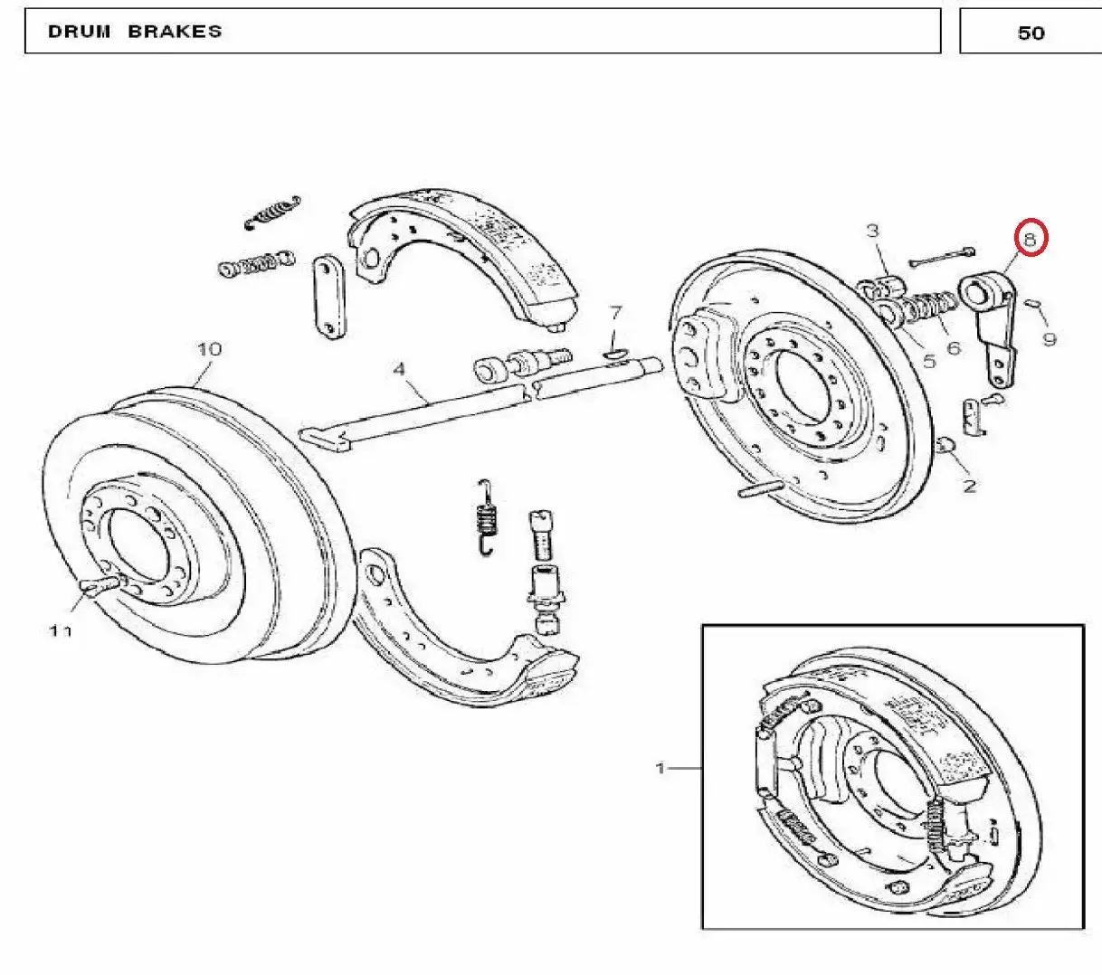 Diagram reference for Millat Massey Ferguson Tractor Spare Part LEVER CAM SHAFT RH 101011880034 - Massey Ferguson tractor spare part