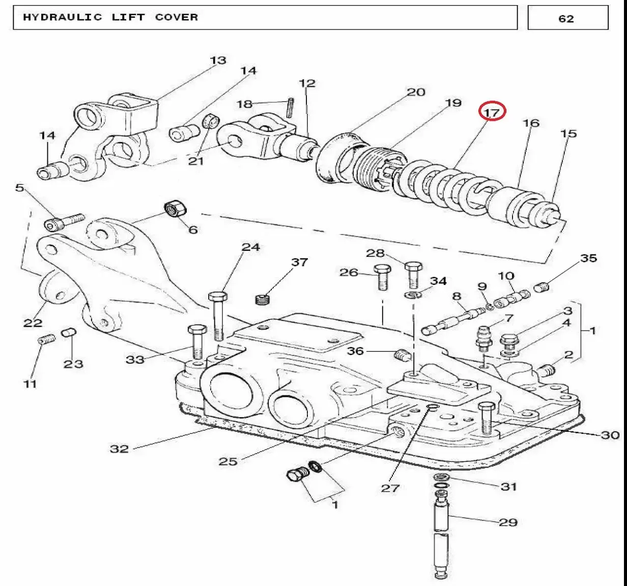 Diagram reference for Millat Massey Ferguson Tractor Spare Part SP RING RESPONSECONTROL 261121182582 - Massey Ferguson tractor spare part