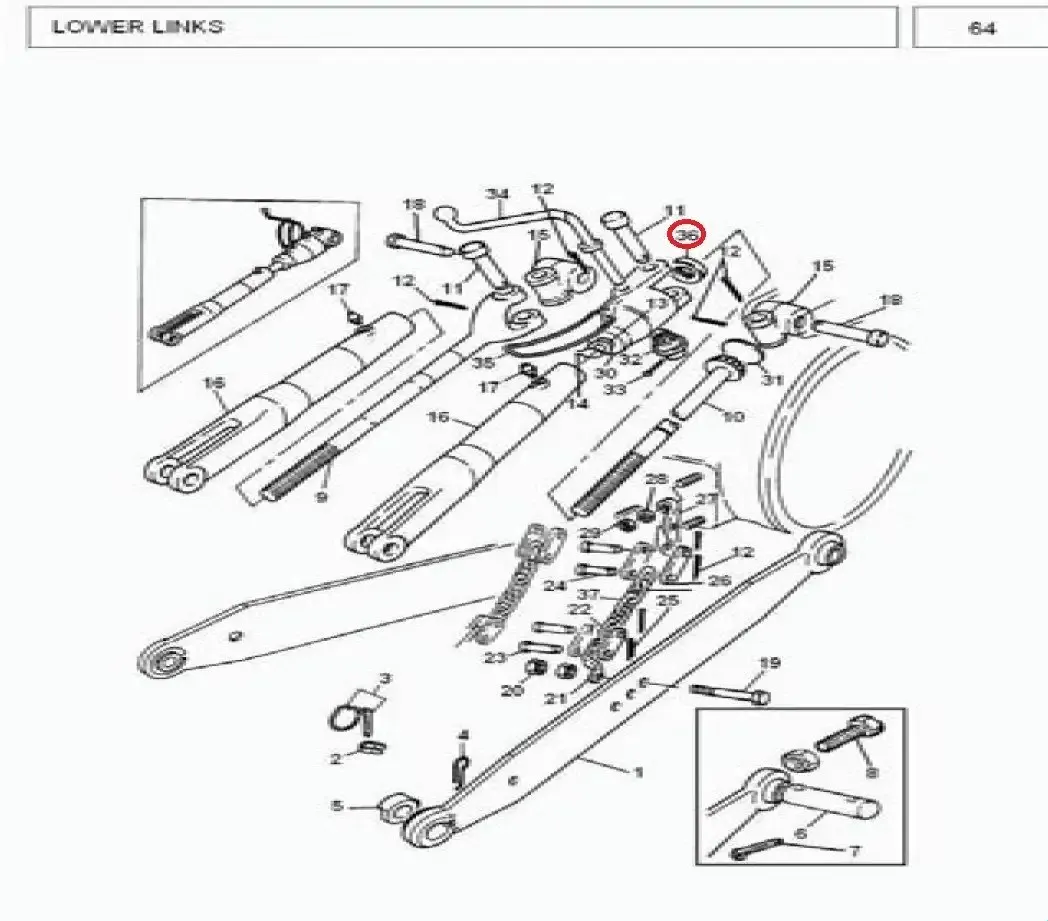 Diagram reference for Millat Massey Ferguson Tractor Spare Part 5 BEA RING LBOX 2603852530451253045 - Massey Ferguson tractor spare part