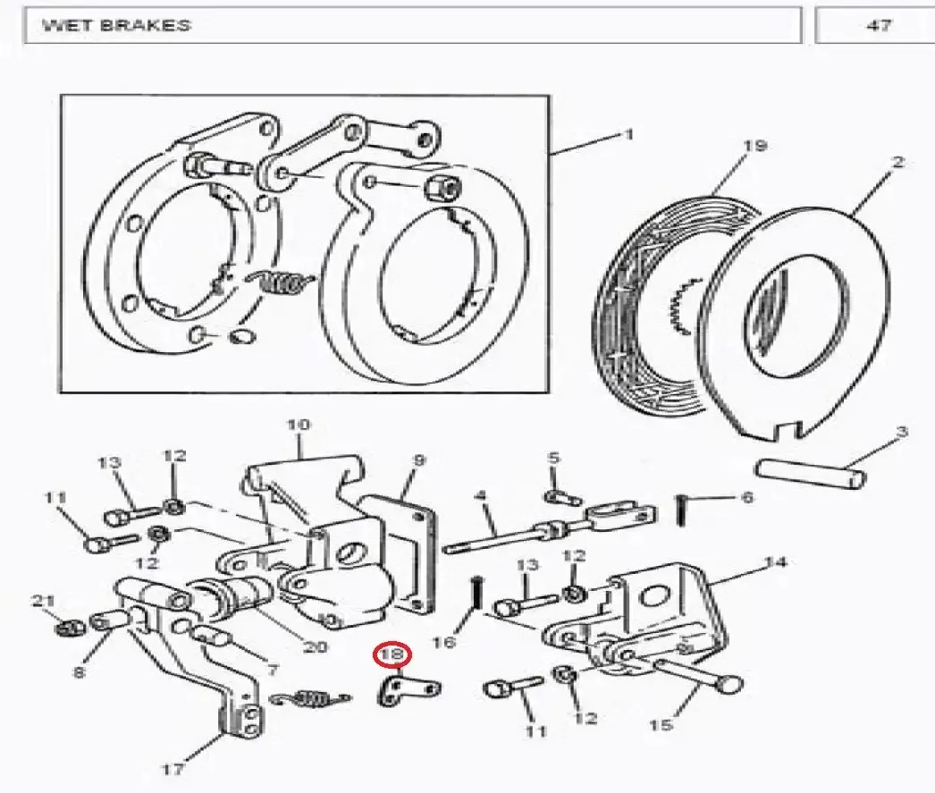 Diagram reference for Millat Massey Ferguson Tractor Spare Part 1 LEVER RH 1050111105011 - Massey Ferguson tractor spare part