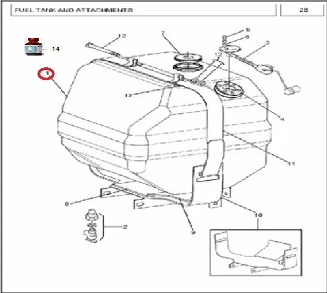 Diagram reference for Millat Massey Ferguson Tractor Spare Part 1 ASSYTANKFUEL MF 350 1980011198001 - Massey Ferguson tractor spare part