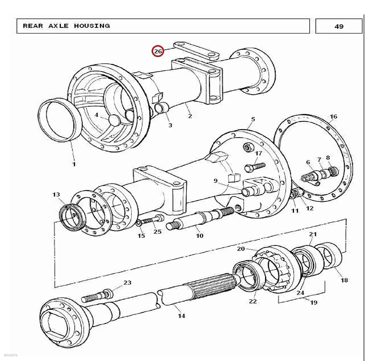 Millat Massey Ferguson Tractor Spare Part PLATE AXLE HOUSING 85024185024 - Massey Ferguson tractor spare part