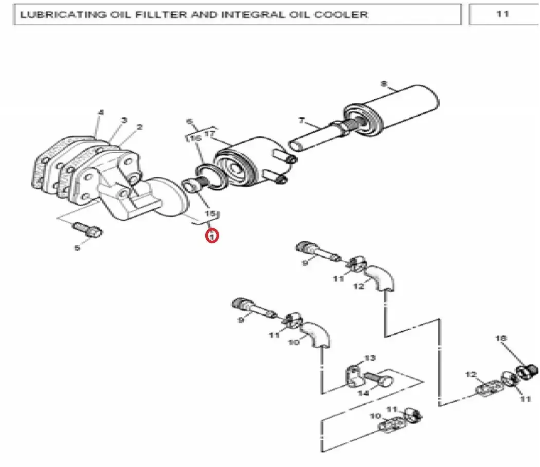 Diagram reference for Millat Massey Ferguson Tractor Spare Part 3 HEAD OIL FILTER MF 385 1832831183283 - Massey Ferguson tractor spare part