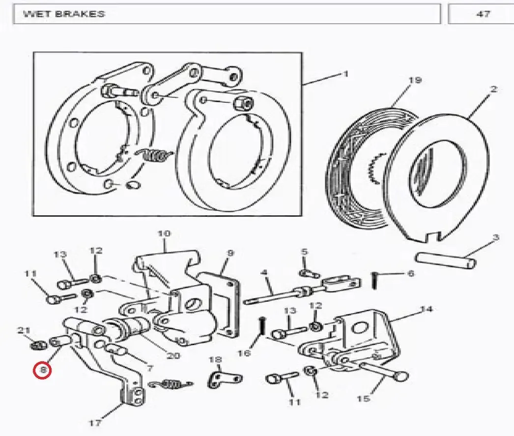 Diagram reference for Millat Massey Ferguson Tractor Spare Part COLLAR - Massey Ferguson tractor spare part