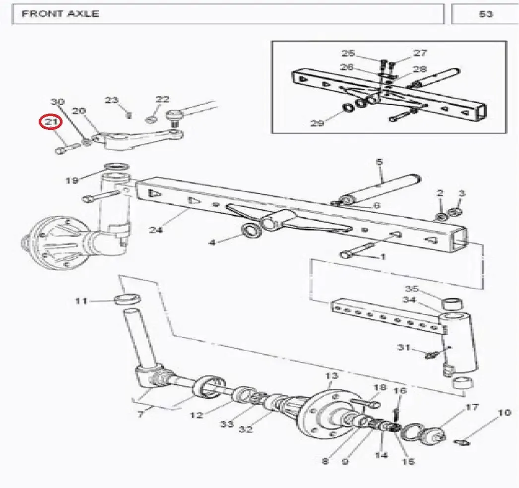 Diagram reference for Millat Massey Ferguson Tractor Spare Part 4 BOLT 5818 UNFLENGTH 825 MM 1450041353625 - Massey Ferguson tractor spare part