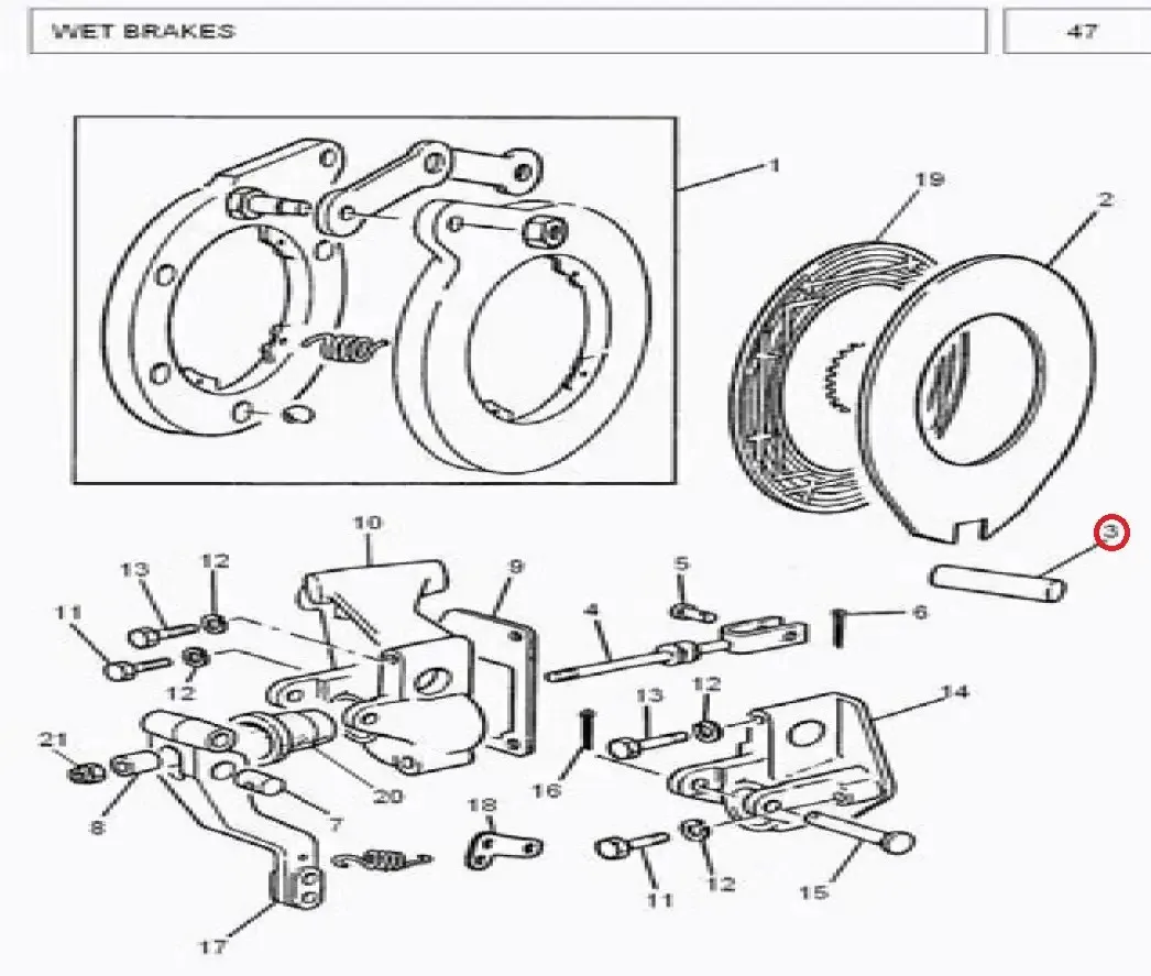 Diagram reference for Millat Massey Ferguson Tractor Spare Part 5 PIN REACTION 10338511860956 - Massey Ferguson tractor spare part