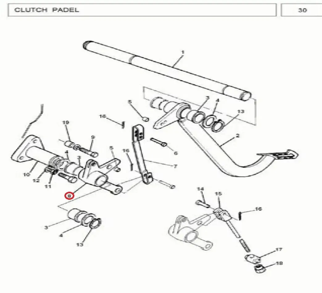 Diagram reference for Millat Massey Ferguson Tractor Spare Part 1 PIVOTCLUTCHOPERATING 11305111696298 - Massey Ferguson tractor spare part
