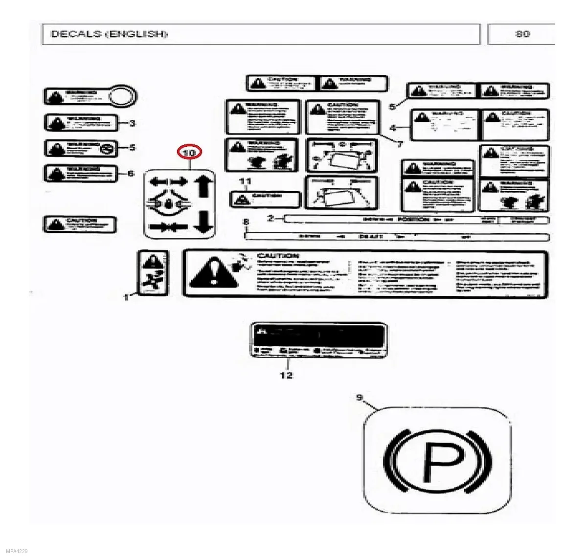 Millat Massey Ferguson Tractor Spare Part DECAL 33022133022 - Massey Ferguson tractor spare part