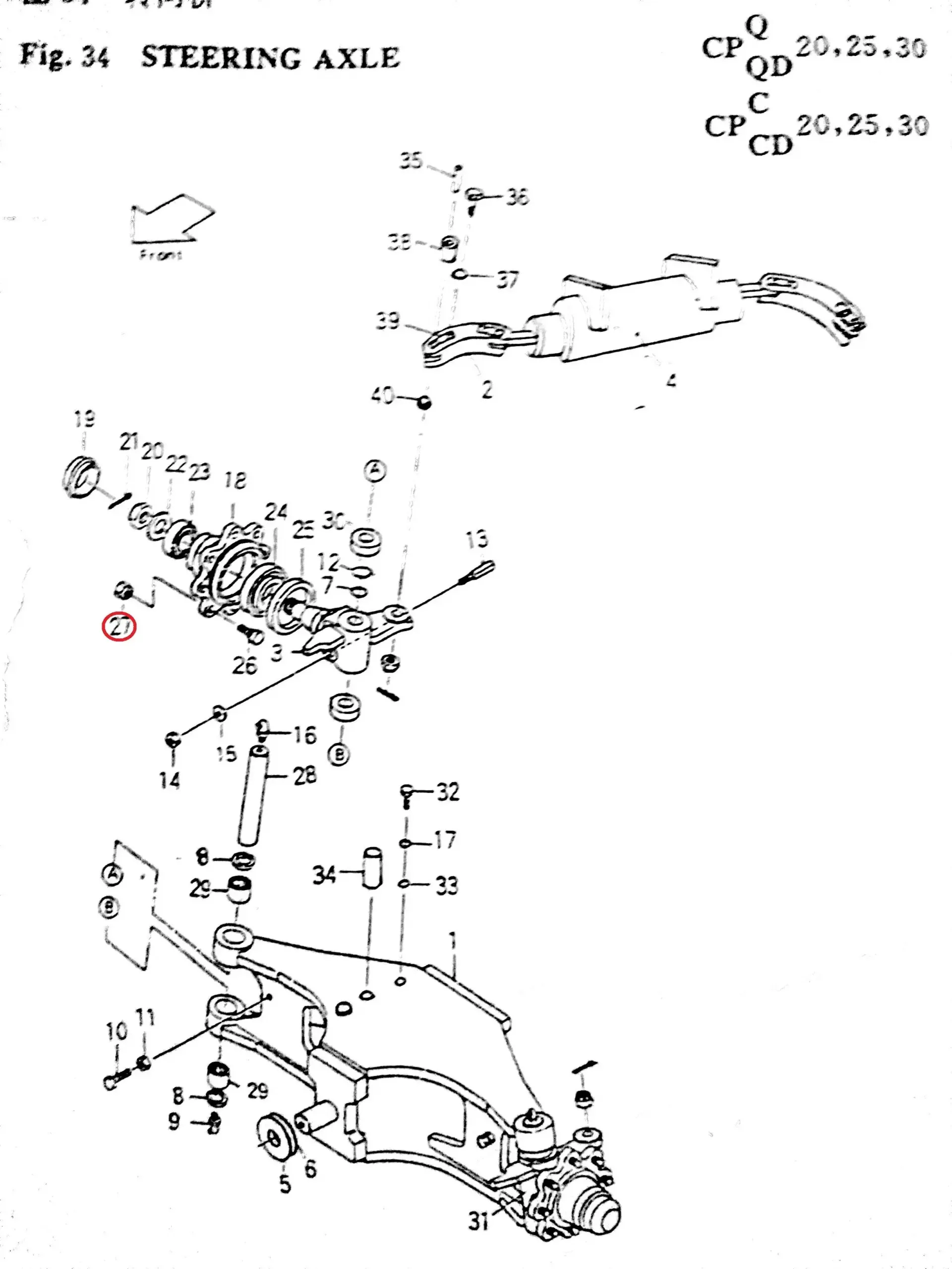 Diagram reference for Millat Massey Ferguson Tractor Spare Part 434051 HUB NUT REAR 82365434051 - Massey Ferguson tractor spare part