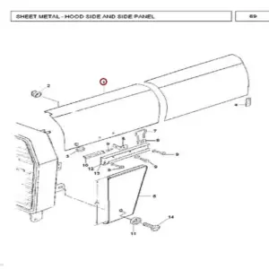 Millat Massey Ferguson Tractor Spare Part HOODSIDELH MF 240 23331123311 F - Massey Ferguson tractor spare part