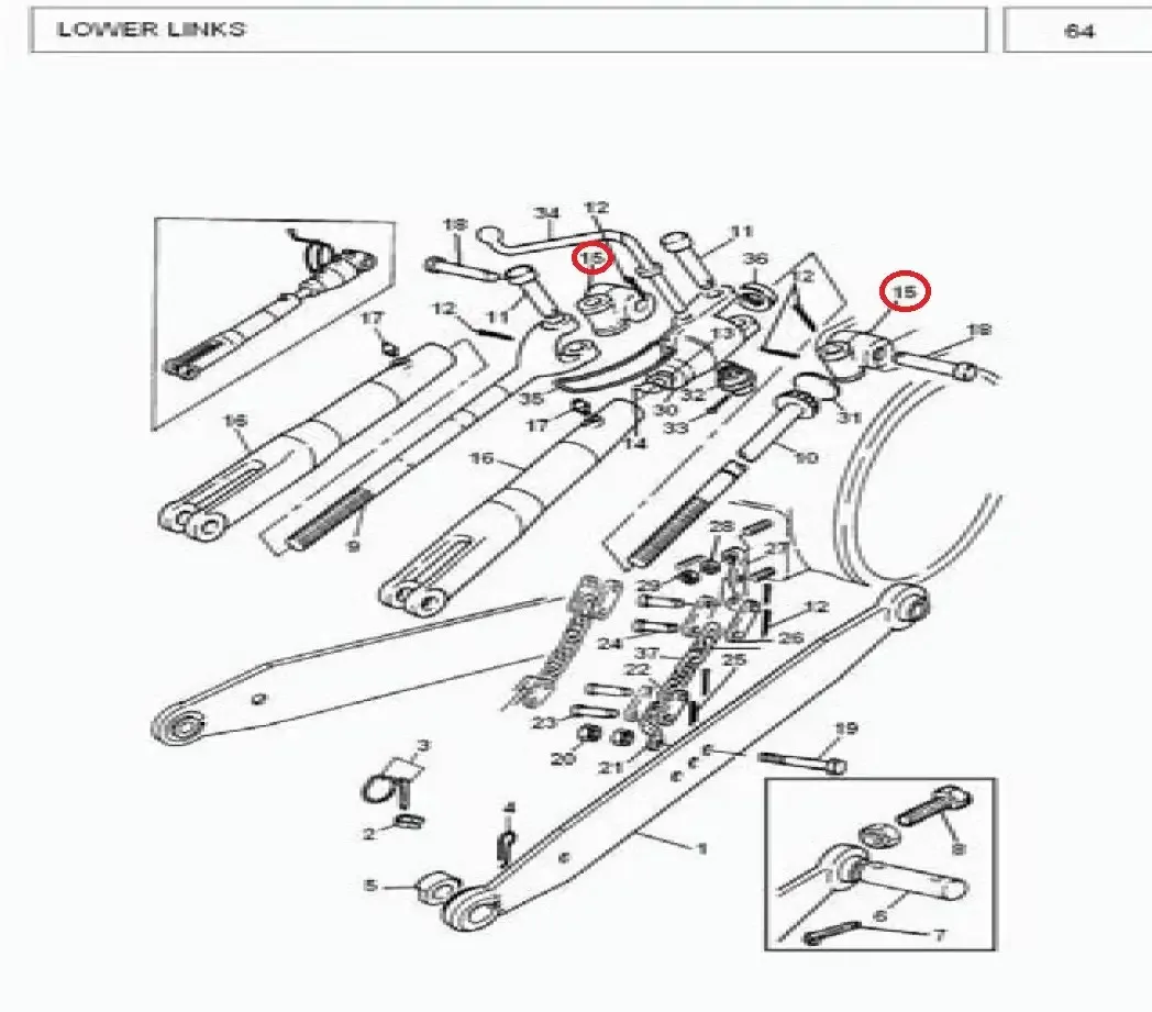 Diagram reference for Millat Massey Ferguson Tractor Spare Part 6 KNUCKLELBOX 2530561897653 - Massey Ferguson tractor spare part