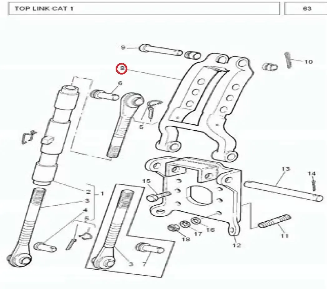Diagram reference for Millat Massey Ferguson Tractor Spare Part 2 BEAMHYDRAULIC 25303211886695 - Massey Ferguson tractor spare part