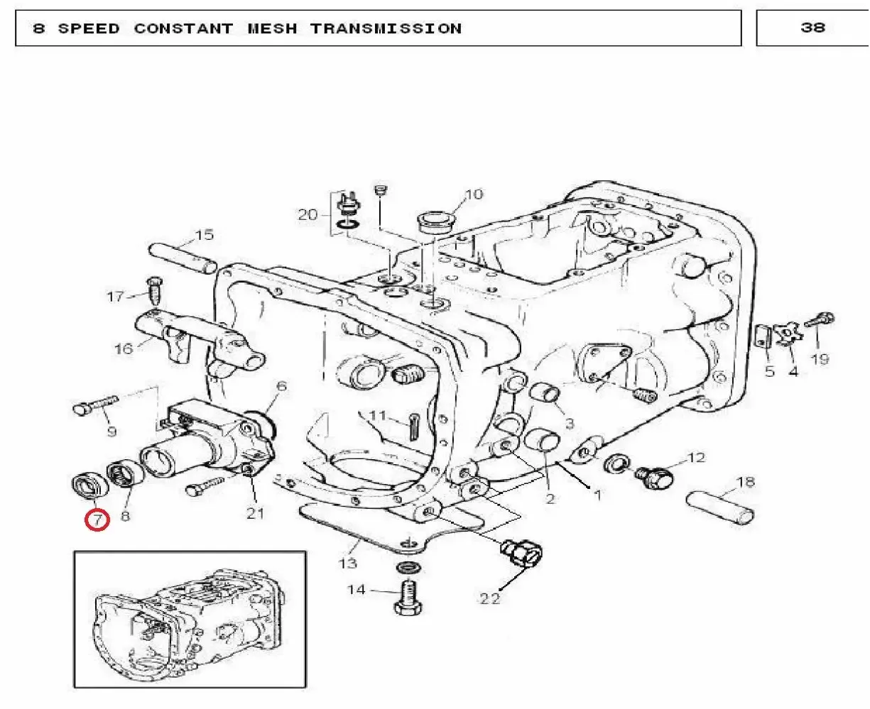 Diagram reference for Millat Massey Ferguson Tractor Spare Part COUNTER SEAL BIG 1212611860867 - Massey Ferguson tractor spare part
