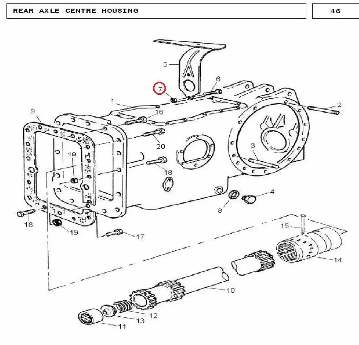 Diagram reference for Millat Massey Ferguson Tractor Spare Part LOCK NUT 1410009110009 - Massey Ferguson tractor spare part