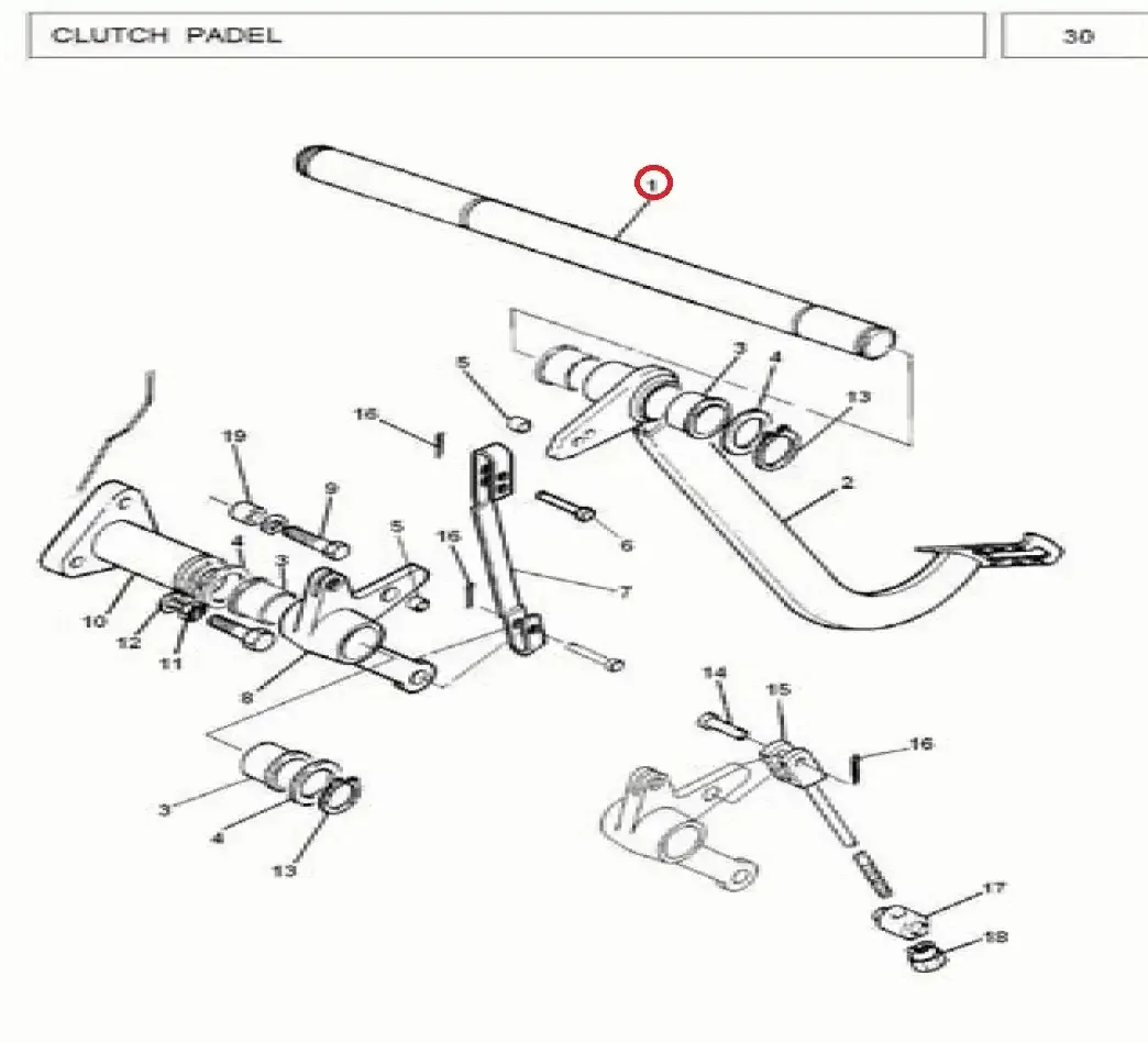 Diagram reference for Millat Massey Ferguson Tractor Spare Part 1 CROSS SHAFT 11300111694673 - Massey Ferguson tractor spare part