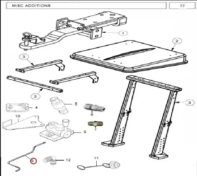 Diagram reference for Millat Massey Ferguson Tractor Spare Part 3 PIPE SELECTOR VALVE 2730031273003 - Massey Ferguson tractor spare part