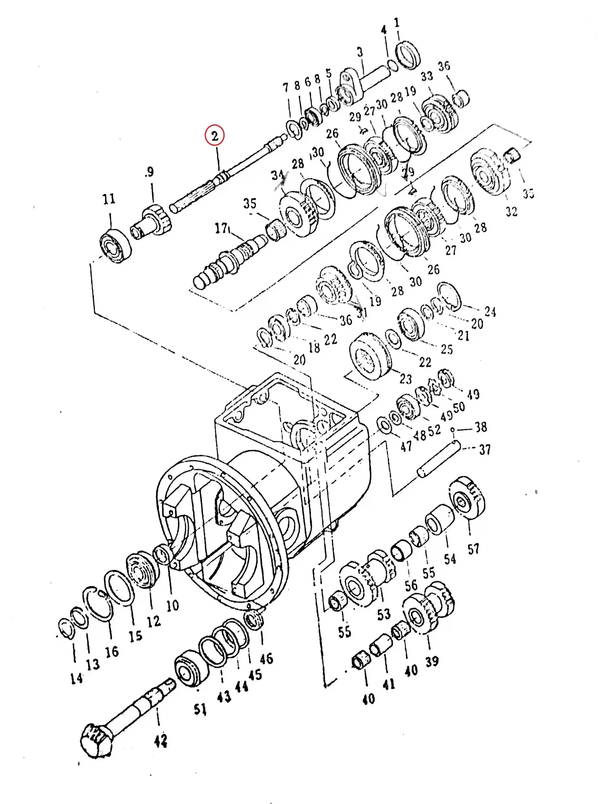 Diagram reference for Millat Massey Ferguson Tractor Spare Part 342081 SHAFT MAIN 81200342081 - Massey Ferguson tractor spare part