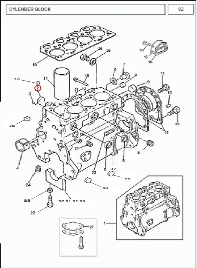 Diagram reference for Millat Massey Ferguson Tractor Spare Part PLUG - Massey Ferguson tractor spare part