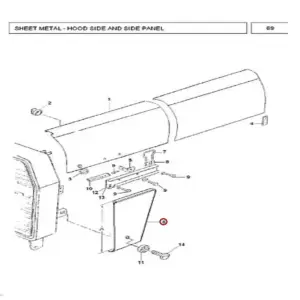Millat Massey Ferguson Tractor Spare Part SIDEPANELLH MF 240 26023333123315 F - Massey Ferguson tractor spare part