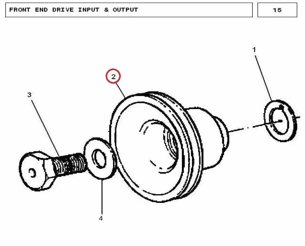 Diagram reference for Millat Massey Ferguson Tractor Spare Part PULLEYCRANK MF 240 18040131143733 - Massey Ferguson tractor spare part