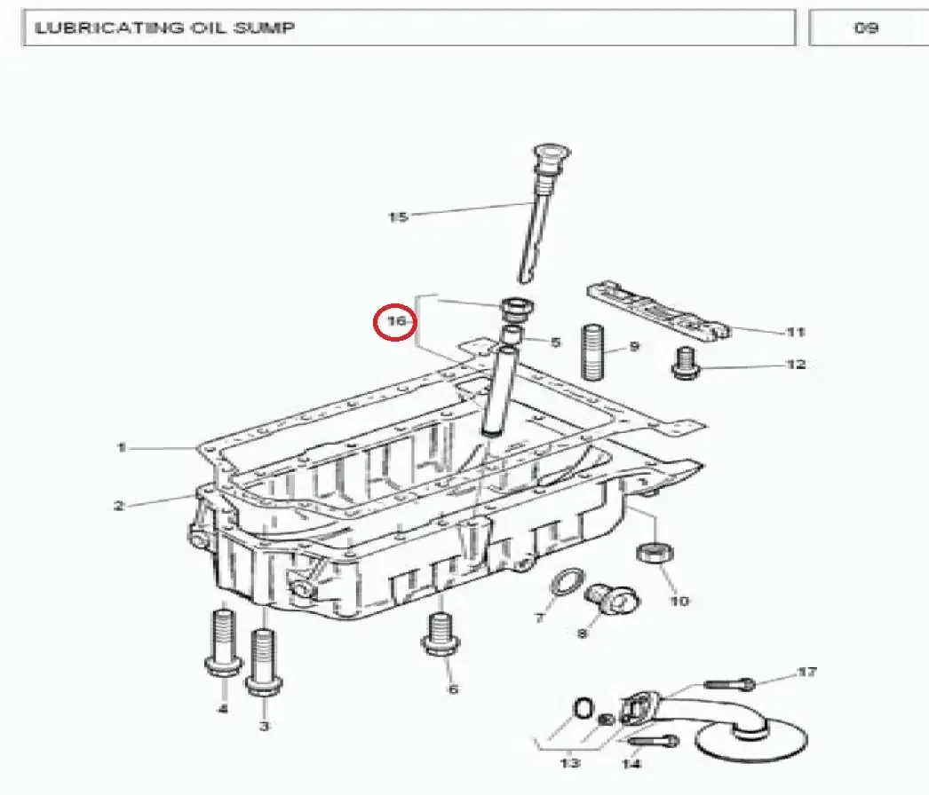 Diagram reference for Millat Massey Ferguson Tractor Spare Part 1 TUBE 18313113577 A 125 - Massey Ferguson tractor spare part