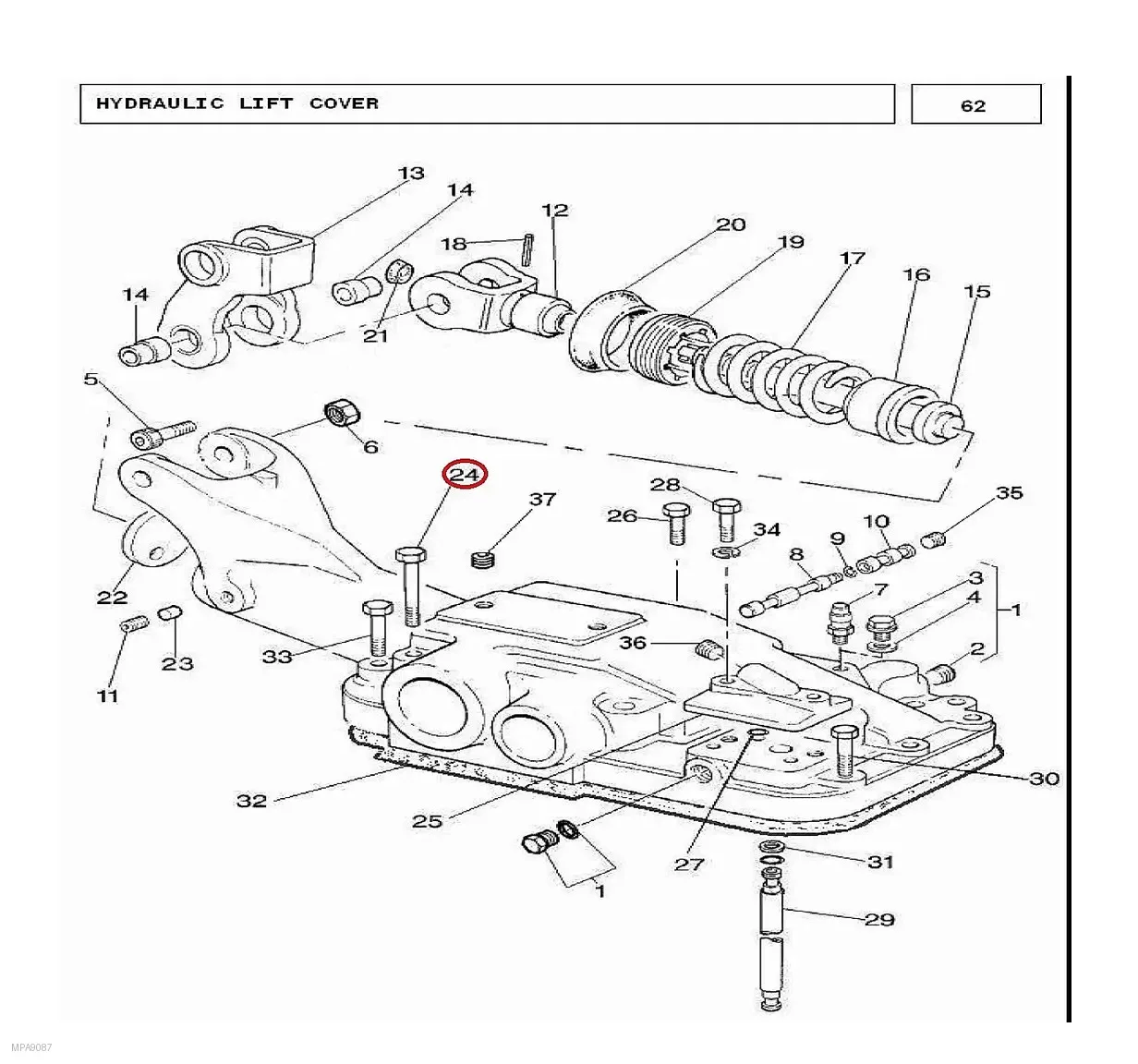 Millat Massey Ferguson Tractor Spare Part BOLT HYDLIFT COVER 26095126095 - Massey Ferguson tractor spare part