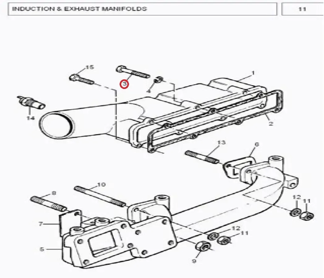 Diagram reference for Millat Massey Ferguson Tractor Spare Part BOLT 18506118506 - Massey Ferguson tractor spare part