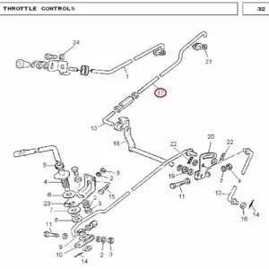 Millat Massey Ferguson Tractor Spare Part ASSY ROD THROTTLECONTROL 132001897635 - Massey Ferguson tractor spare part