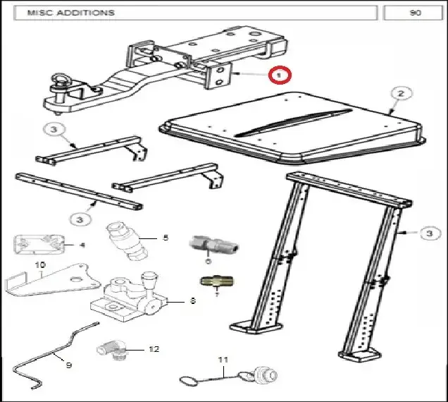 Diagram reference for Millat Massey Ferguson Tractor Spare Part 1 SWINGINGDRAWBARHEAVYDUTY 8530011853001 - Massey Ferguson tractor spare part