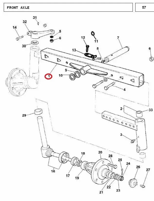 Diagram reference for Millat Massey Ferguson Tractor Spare Part BEAM 2401402513599722 - Massey Ferguson tractor spare part